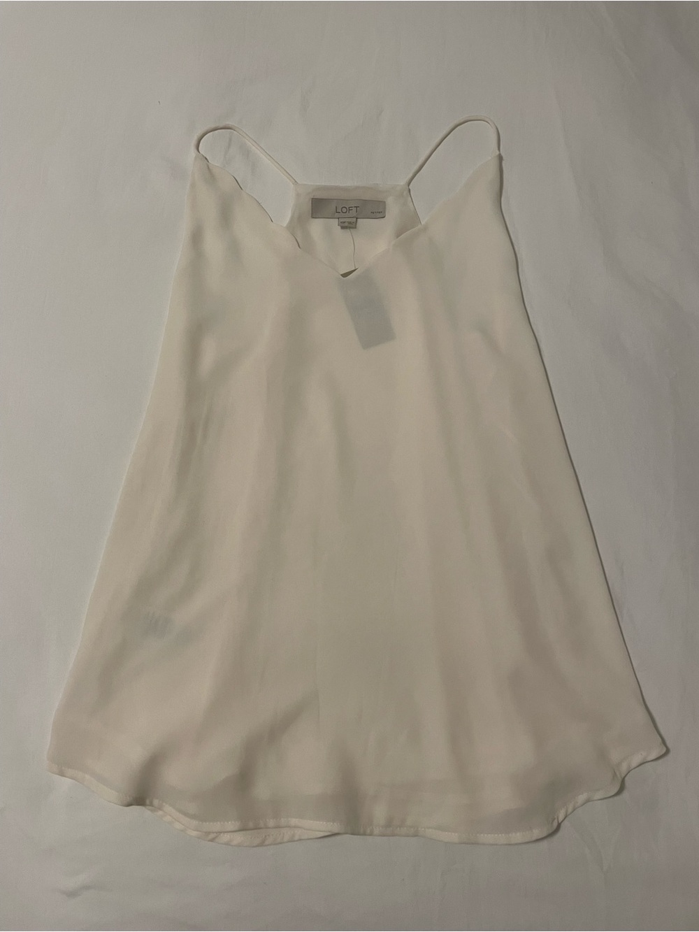 LOFT Cream Spaghetti Strap Top